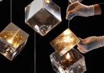 Zhongshan Supplier Big Gold and Silver Square Shade Interior Living Room