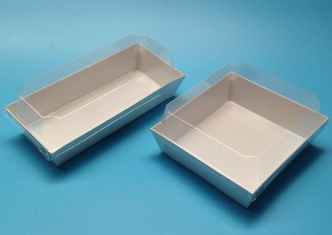economy Cupcake Box White Window Cake Box customized Wedding Cake Box,6inch in stock PET Plastic Clear birthday Cake Box