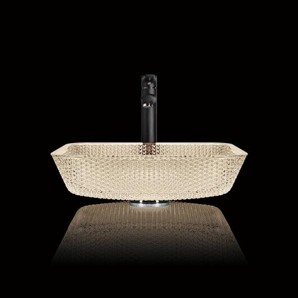 Buy cheap 400mm Length Countertop Vanity Sinks Bathroom Square Vessel 105mm from wholesalers