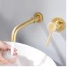 Buy cheap Brass Modern Wall Mounted Single Handle Basin Mixer Lever Handle from wholesalers