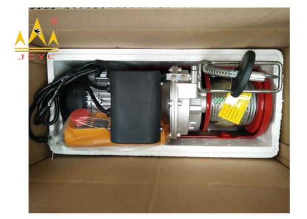 Buy cheap Red Color 100kg - 990kg Small Wire Rope Hoist With Trolley , Lifting Speed 13m / min from wholesalers