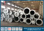 Hot Dip Galvanized Power Transmission Steel Electric Pole For Power Transmission
