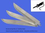 Reciprocating Knife 12" Stainless Steel Sharp for Processing Meat, Honey