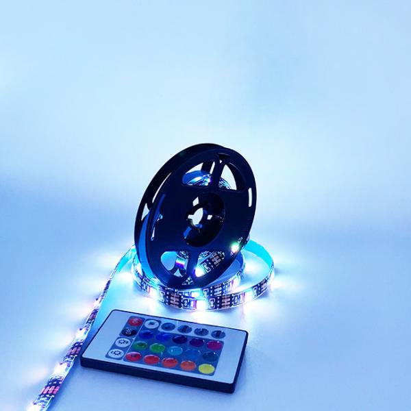 hot sale china12v 5m smd5050 waterproof ip65 rgb led strip lights with remote controller