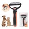 Buy cheap TPR Dog Hair Remover Brush Portable Double Side Shedding Comb For Dogs from wholesalers
