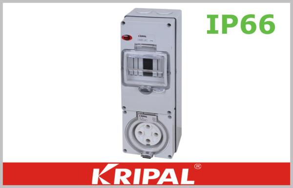 Buy cheap 32 AMP 500V 4 Round Pin Waterproof Electrical Outlets RCD Protected from wholesalers
