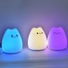 Buy cheap Colorful Soft Glue Cartoon Little Cat Silicone Night Light Battery Powered from wholesalers