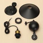 Black rustic lamp pulley pendant lights dinning room bedroom Kitchen island