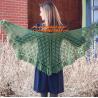 Buy cheap Hand Knitted Poncho, Brown Scarf,Wool Knit, poncho wrap, Green Free Knitting Crochet Woman from wholesalers
