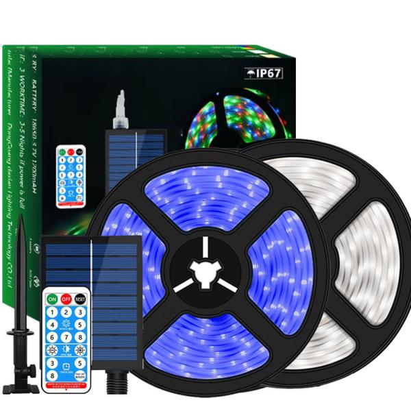 Buy cheap Blue Dimmable Solar LED Strip Lights Outdoor Stable 2835 SMD from wholesalers