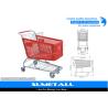 Buy cheap 180L Plastic Shopping Trolley Supermarket Shopping Cart With TPR Wheels from wholesalers
