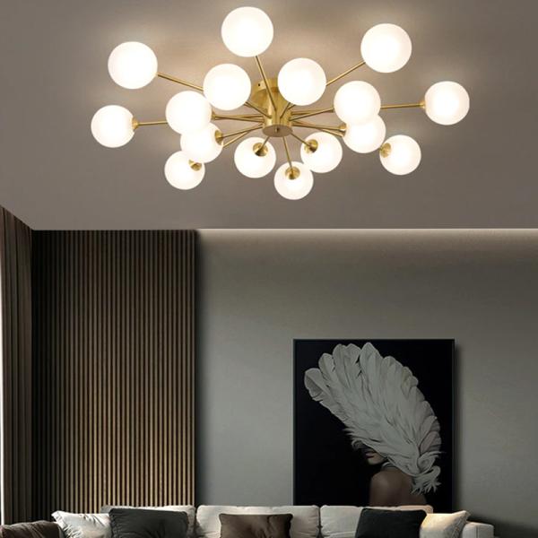 LED Chandelier For Living Room Bedroom Dining Room Kitchen Glass Ball Ceiling