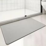 Customized Non Slip Bath Mat Sustainable Light Grey for Bathroom Floor Safety