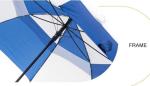 RPET Pongee Metal Frame Double Canopy Golf Umbrella With Fiberglass Ribs