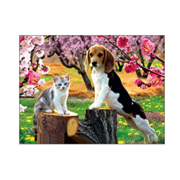 Buy cheap Lovely Cats And Dogs 3D Lenticular Pictures Printing Customized Size from wholesalers