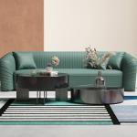 0.45CBM Marble Top Coffee Table Decorate Living Room Desk Copper Italian Design