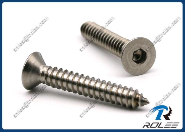 Buy cheap 304/316/18-8 Stainless Hex Socket Flat Head Self Tapping Sheet Metal Screws from wholesalers