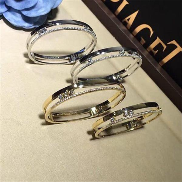 Buy cheap Jewelry factory in Shenzhen, China Luxury Jewelry Symbolize love bracelet 18k gold 5 diamond sliding Bracelets from wholesalers
