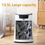 Rectangular Smart Trash Can 17.5L Self Sealing Rubbish Bin Portable