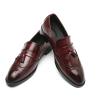 Buy cheap Round Toe Mens Leather Penny Loafers Tasseled Vamps Mens Brown Leather Shoes from wholesalers