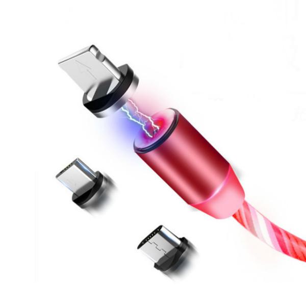 Buy cheap Flowing Light LED Magnetic Charging Cable Multi Colored For All Mobilephone from wholesalers