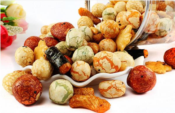 Buy cheap Puffing Wasabi Rice Cracker Mix , Crispy Taste Yummy Rice Crackers With Nuts from wholesalers