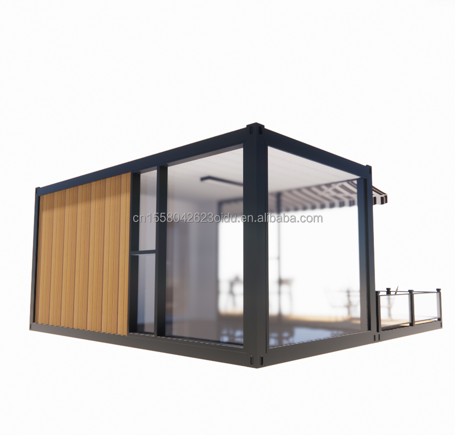 Shop 20ft Mobile Restaurant and Bar 10ft 20ft Shipping Wooden Container Kitchen Galvanized Steel Bending 180g Steel frame