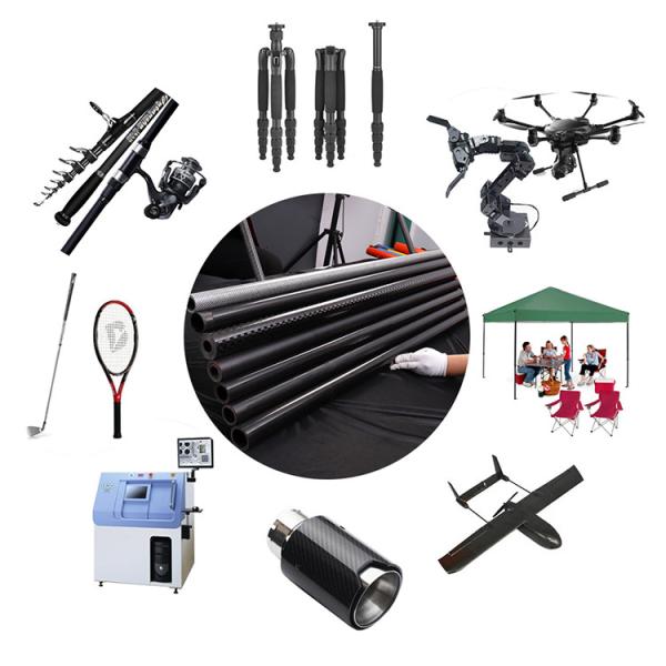 Buy cheap Strong And Lightweight 100% 3K Roll Wrapped Carbon Telescopic Tube from wholesalers