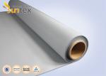 0.4mm Grey Polyurethane Fiberglass Cloth 60min Fire Protective Fabrics Used For