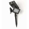 Buy cheap 24.5x15x14cm solar powered garden lED lights Double Heads 24LED ABS 2000mah 18650 Lithium Battery from wholesalers