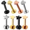 Buy cheap High quality gold plated star heart shaped lip labret stud piercing jewelry from wholesalers