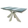 Buy cheap Rectangle Extension Dining Table Ceramic Topped Tempered Glass 2.1 Meter from wholesalers