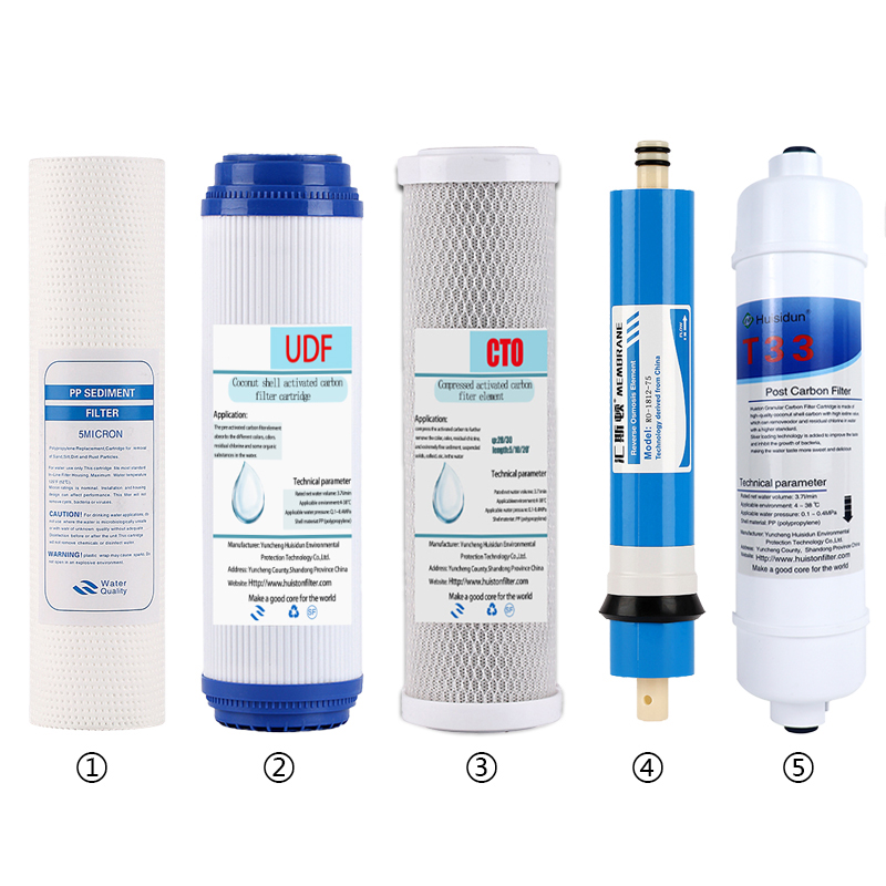 White 5 Stage RO Membrane Water Purifier and 3.2g Tank for Household Water Filtration