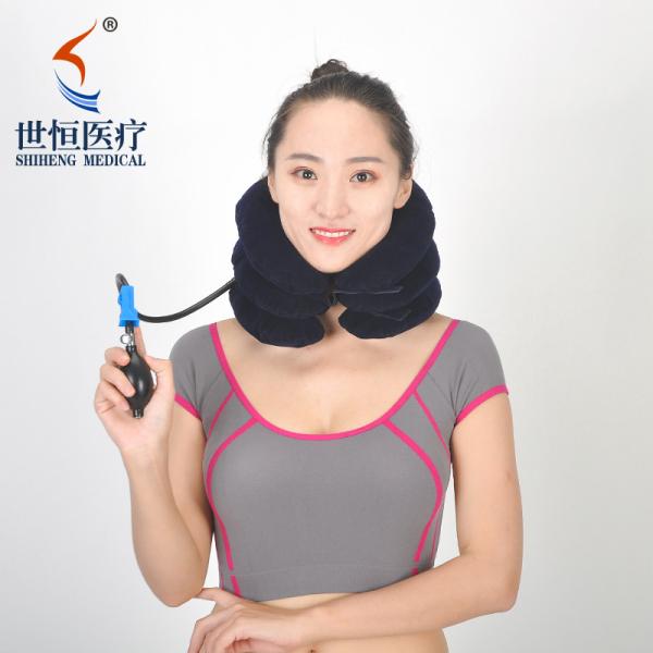 Buy cheap Inflatable neck brace support soft flannel cervical pillows supplier from wholesalers