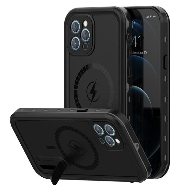 Buy cheap Waterproof Finger Grip Phone Case Magsage Wireless Charge Shock Free Built In Stand from wholesalers