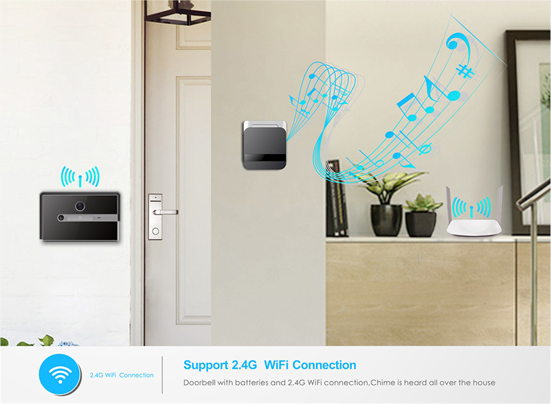 Unistone 2M Video doorbell with Dingdong with 10000mAh Battery(US-VD201)
