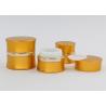 Buy cheap Gold 30ml Frosted Cosmetic Jars , Slim Waist Small Glass Makeup Containers With Lids from wholesalers