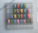 Transparent 40 Pieces Plastic Macaron Packaging Macaron Serving Tray