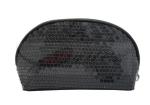 Personalized Black Sequin Travel Cosmetic Bags Ladies Makeup Bags For Women