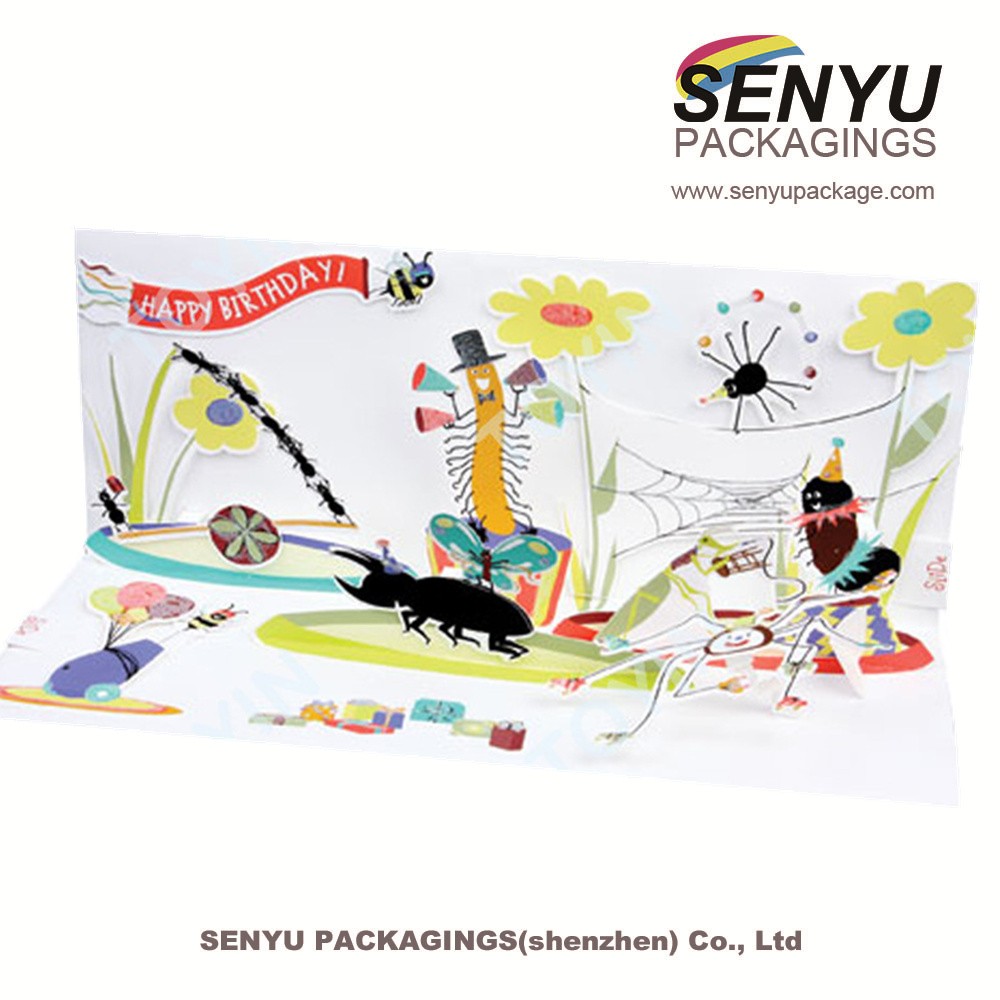 Digital Printing Paper Hang Tags / Thank You Invitation Christmas Greeting Card