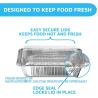 Buy cheap 5x4”8x5.5” Drip Pans Aluminum Foil Food Containers Disposable Takeout Pans With Clear Lids Eco-Friendly & Recyclable from wholesalers