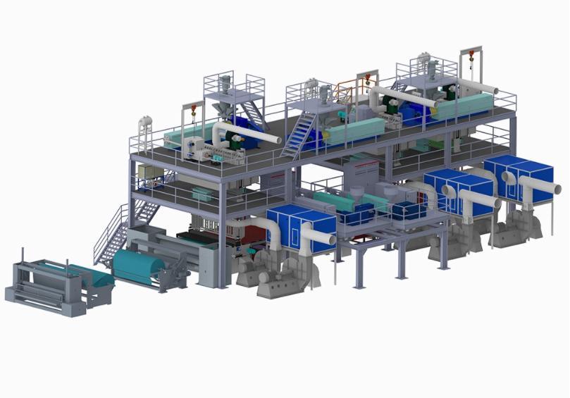 Hygiene Products Great Filtration Performance Bfe 95 3200mm Ssmms Smmss Nonwoven Textile Fabric Production Line Equipment Making Machine