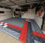 Outdoor Interlocking Garage Carpet Tiles 40x40 Hard Plastic Garage Tiles