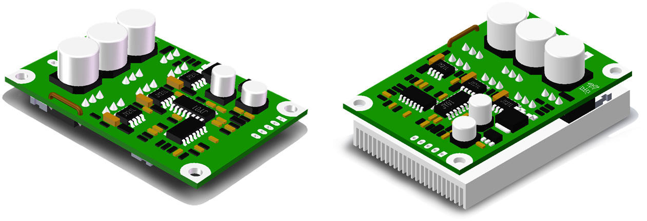 12V-36V DC Sensorless BLDC Motor Driver -20—85℃ O . V / L . V Protection Speed Controller Board