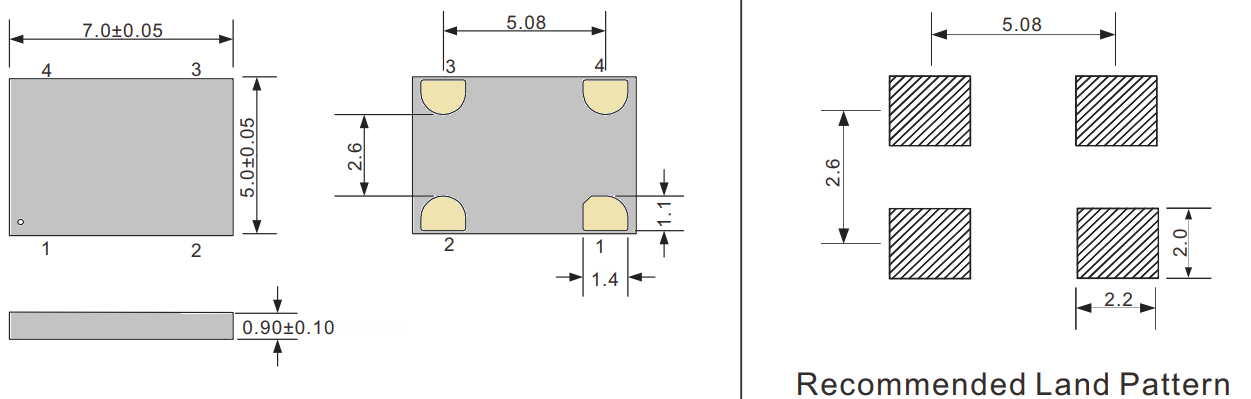 8009 Series 7x5mm 4-pin MEMS Oscillator SMD HCMOS 1-200MHz 20PF 20ppm 1.8-3.3V -SJK-