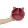 Buy cheap Food Grade Silicone Baby Cat Divided Plate Feeding Bowl Cartoon Fox Dishes Suction from wholesalers