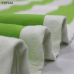 Luxury Green And White Striped Beach Towel Large Microfiber 256g