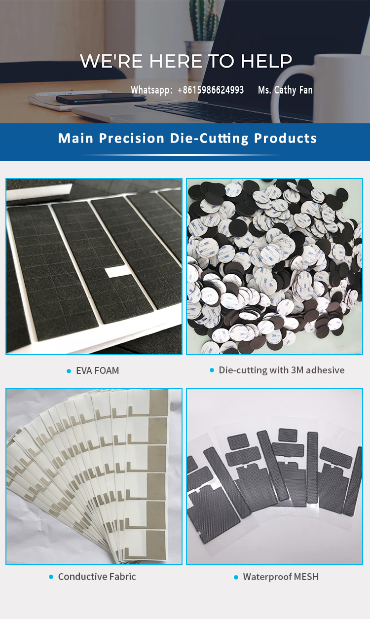 Custom Increased Height Die Cutting Materials 3M Strong Adhesive For Keypads