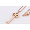 Buy cheap Boutique Stainless Steel Necklace Key Diamond Necklace Female Fashion Jewelry Key Pendant Necklace from wholesalers