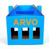 Buy cheap 3 Bottle Packaging Beer Shipping Boxes Custom Size Blue Wine Glass Box With Handle from wholesalers